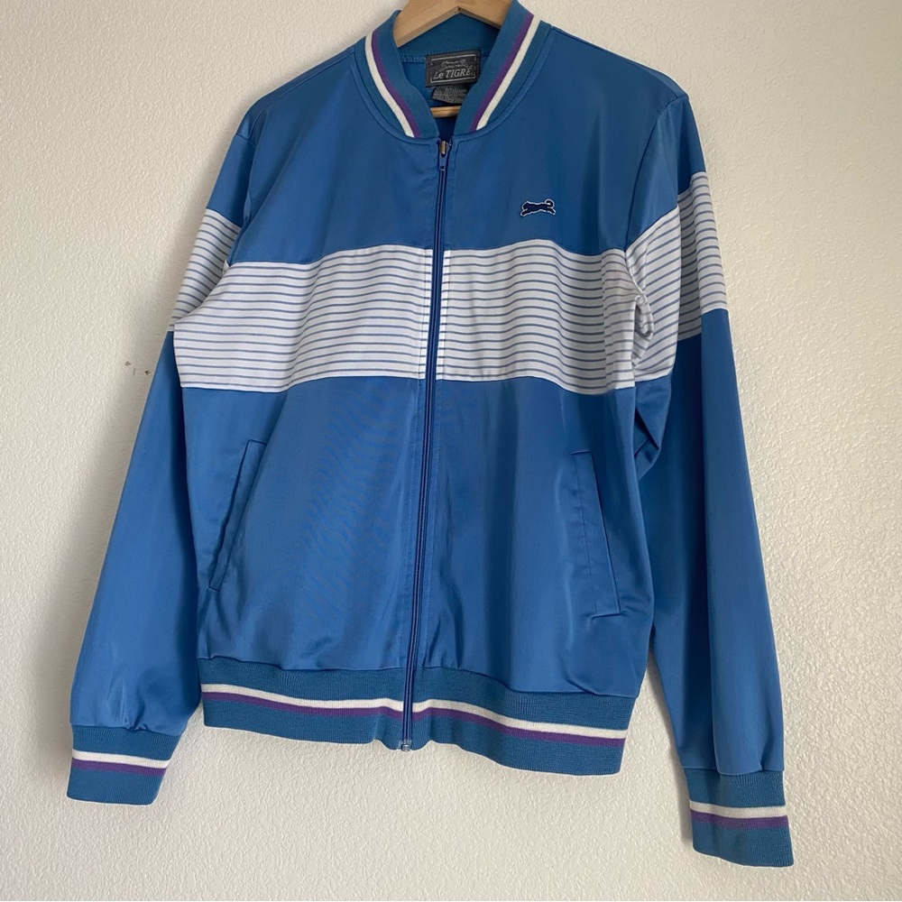 Vintage Le Tigre zip track jacket, light blue, L - Picture 8 of 13